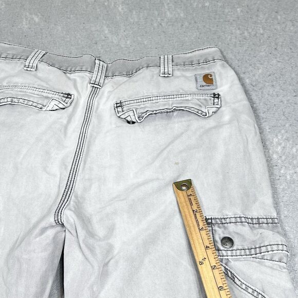 Vintage Carhartt Pants Men Gray Cargo Relaxed Fit Skater Work Chore Actual 32x29 - Picture 15 of 15